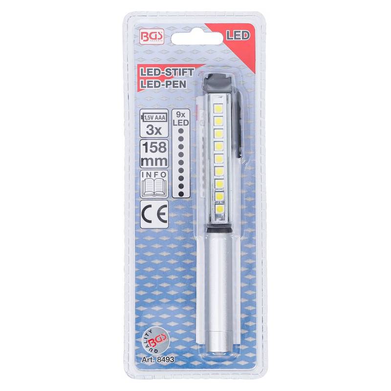 Aluminum LED Penlight 8493, 9 LEDs