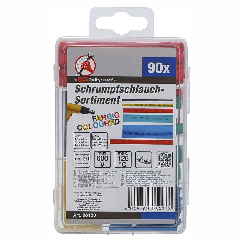 Shrink Tube Assortment | coloured | 90 pcs.