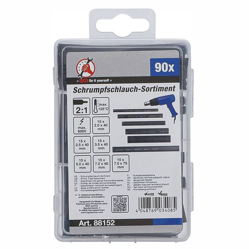 Termokahaneva rüüsi komplekt 90 osa mustad