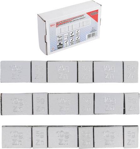 Ratta balansseerimisraskused tüüp 363 45 g 100 tk
