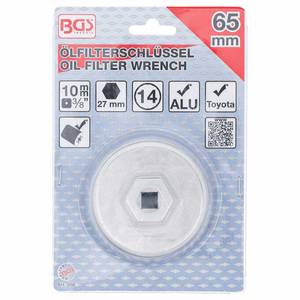 Õlifiltri võti 14-hammast Ø 65 mm 10mm (3/8") Toyotale