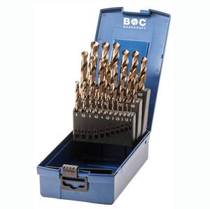 HSS-E DIN 338 cobalt type N in BC-Metal-Box25-pcs. 1,0 - 13,0 x 0,5 mm inc. / ME 13
