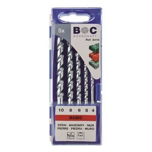 Masonry Drill TCT, Standard in Plastic-Box 5-pcs. 4 / 5 / 6 / 8 / 10 mm / S 410