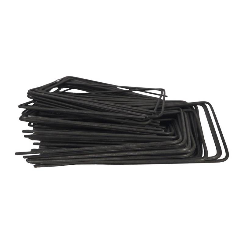 Metal U-shaped fixing pegs for crop cover, 15x7.7x15 cm, 100 pcs