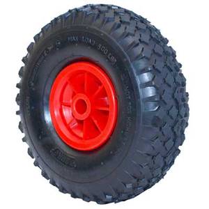 Pneumatic wheel 10*3.50-4" PLAST/20mm ASS