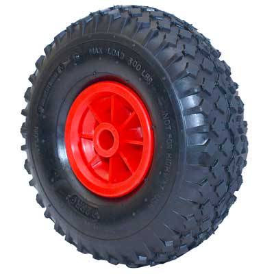 Pneumatic wheel 10*3.50-4" PLAST/20mm ASS
