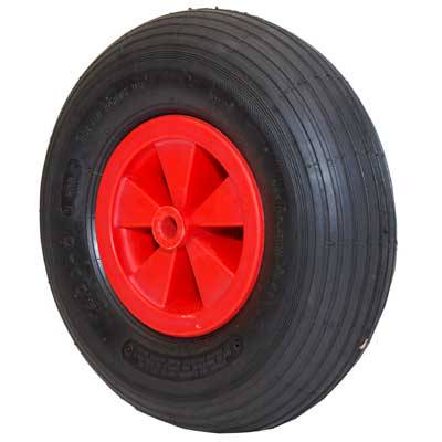 Käruratas 13" 4.00-6 võll 16mm plastvelg
