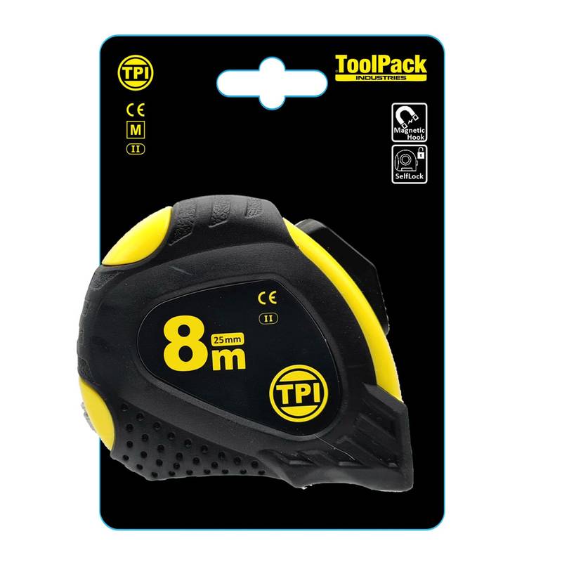 Mõõdulint Derby 8m/25mm magnet pidurdatud (auto-lock)
