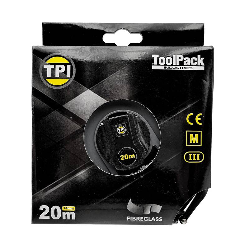 Long fibreglass measuring tape "Poole" 20m/14mm