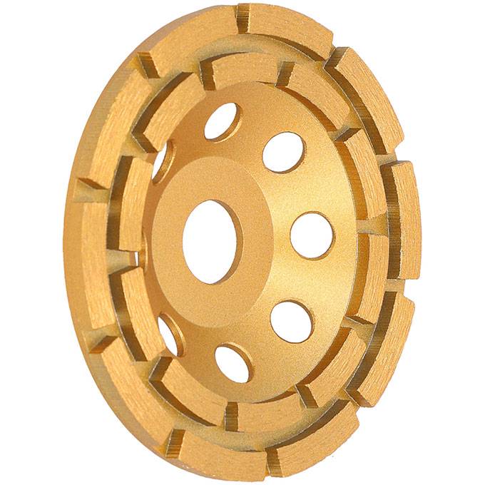 Segmented double row cup grinding wheel 125 mm