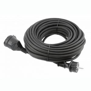 Rubber insulated extension cable, 10 m, IP44, 3×1.5 mm²