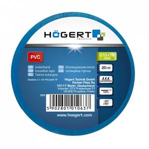 Insulation tape 0.13 mm x 19 mm x 20 m, blue