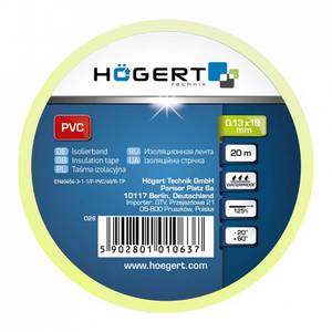Insulating tape PVC, yellow-green