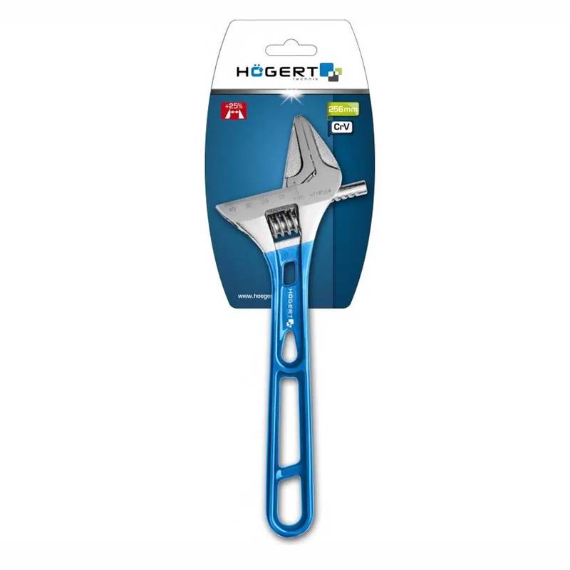 Adjustable wrench with long handle 256mm / 43mm