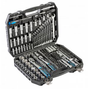Tool set 222 pcs, CrV steel, ratchet handle 72 T
