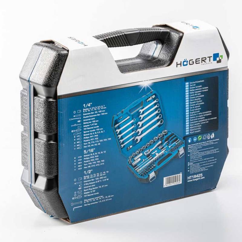 Tool set, 85 pcs, two-color suitcase