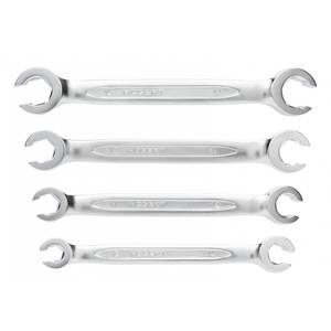 Double open-end spanner set, 4 pcs, 8-17 mm