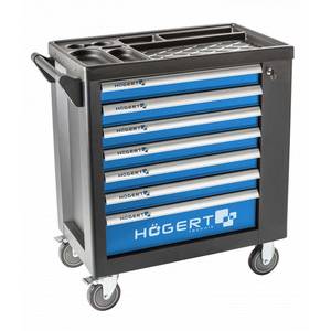 Tool cabinet, 7 drawers with side door