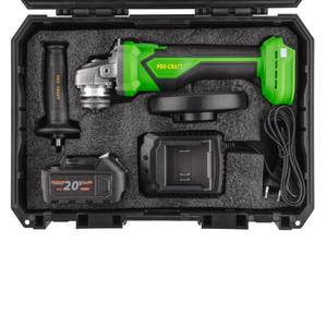 Cordless Angle Grinder Set Procraft PGA22, 20V, 125 mm / 4.0 Ah in Case