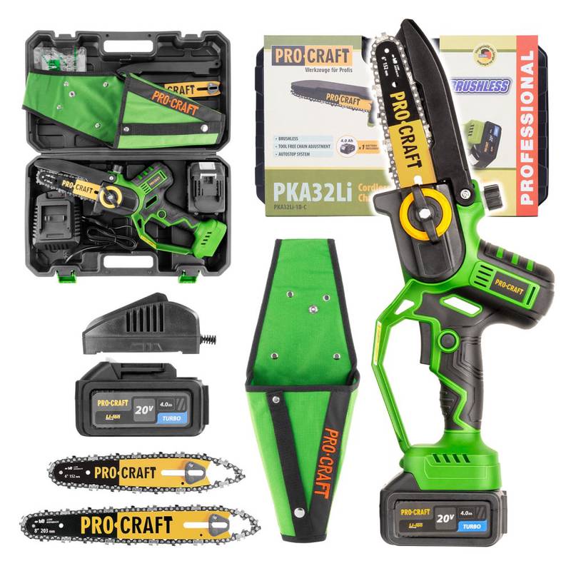 Aku-oksasaag Procraft PKA32Li, 20V, 4Ah, kohver