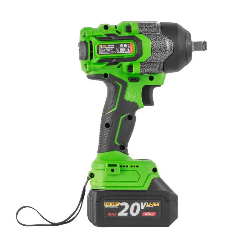 Cordless Impact Wrench Procraft PWA36 1B (Brushless), 20V, 1/2", 850Nm, 1x4.0Ah, Case