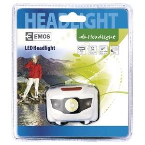 Pealamp, 85 lm, 3x AAA, punase LED-iga