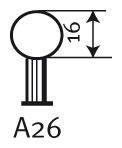 Lihvots A26 k46 0x16x6mm *