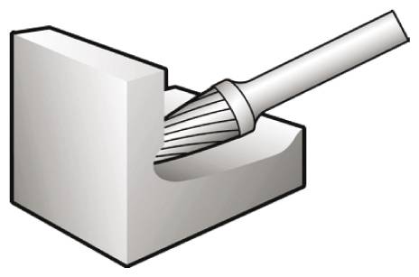 otsfrees F 6x16x6 puu ümara otsaga DC 0-Z5095