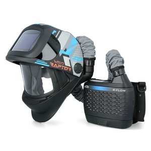 Welding Mask MOST WELD RAPTOR AIR Sinine koos Blower Unitiga R-FLOW - Kotis