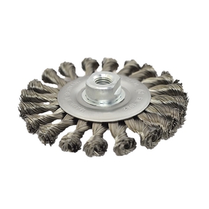 MOST disc brush with twisted steel wire, 125x13 mm diameter, 0.50 mm, M14 thread