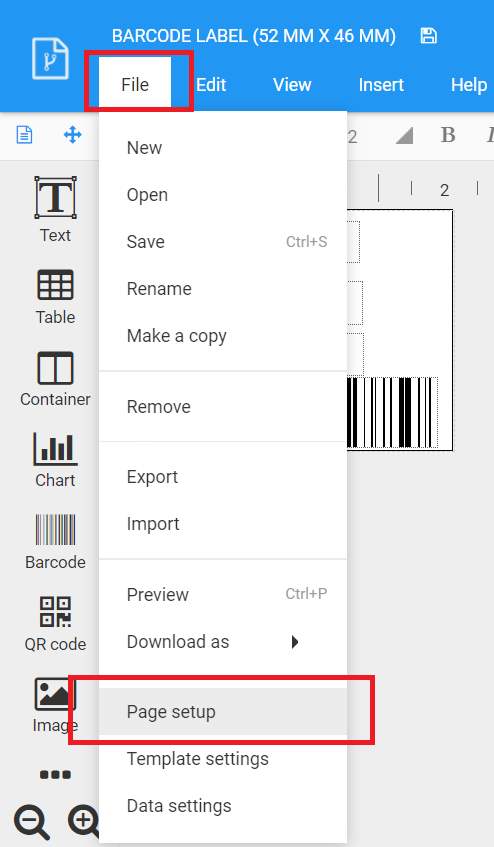 Actual Reports: Barcode template - Erply Wiki