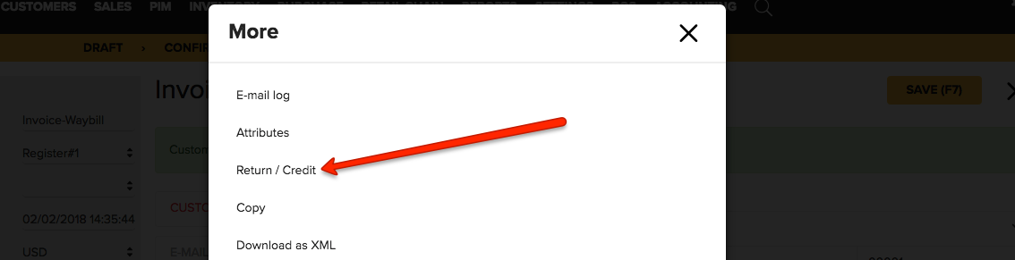 Making Returns In ERPLY Back Office Erply Wiki
