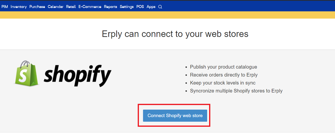 Shopify connector features and setup - Erply Wiki