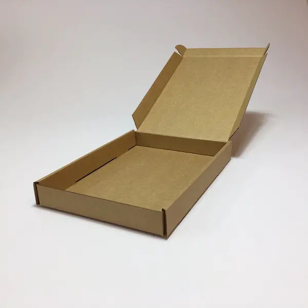 Box from corrugated cardboard 15,5 x 21,5 x 2,8 cm - Brown