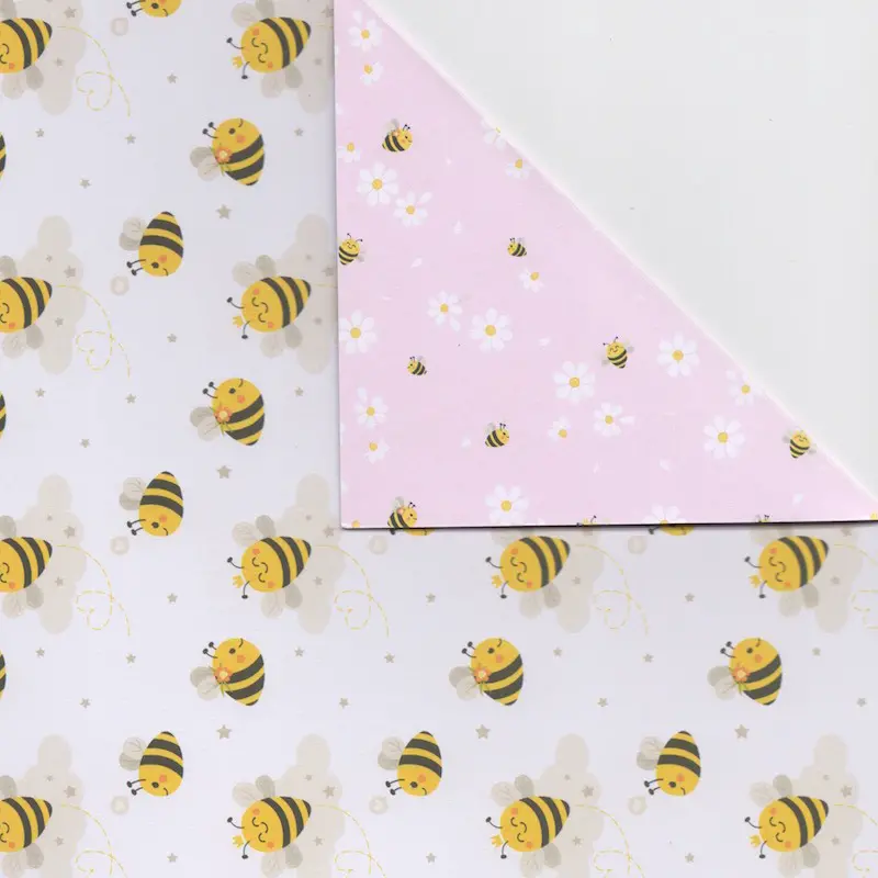 Cardboard with design 300 gsm 24 x 34 cm - Bees