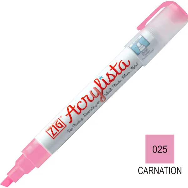 Akrüülmarker ACRYLISTA Chisel 6 mm - Carnation