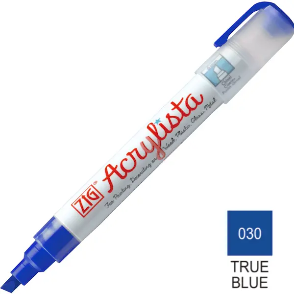 Akrüülmarker ACRYLISTA Chisel 6 mm - True blue