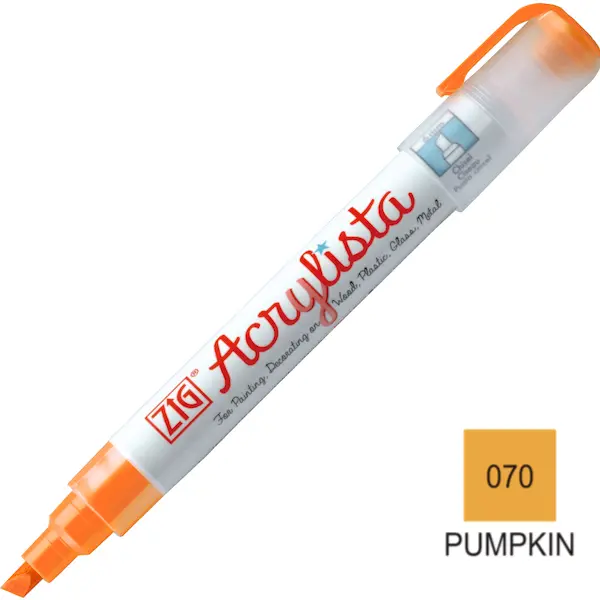 Akrüülmarker ACRYLISTA Chisel 6 mm - Pumpkin