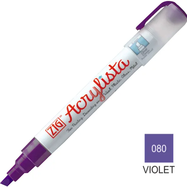 Akrüülmarker ACRYLISTA Chisel 6 mm - Violet