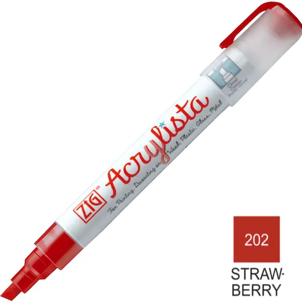 Akrüülmarker ACRYLISTA Chisel 6 mm - Strawberry