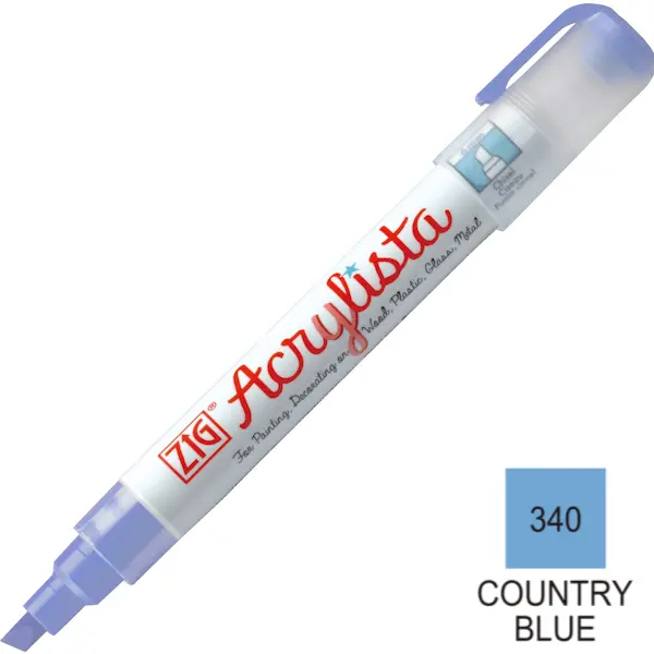 Akrüülmarker ACRYLISTA Chisel 6 mm - Country blue