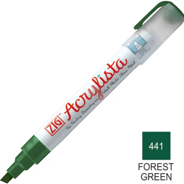 Akrüülmarker ACRYLISTA Chisel 6 mm - Forest green