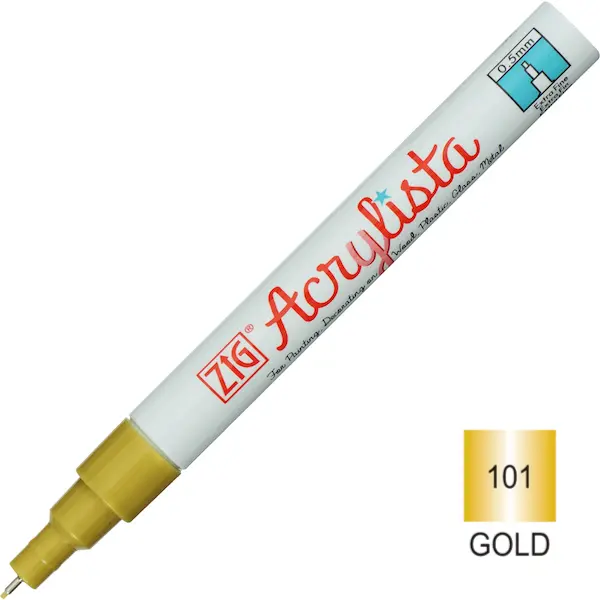 Akrüülmarker ACRYLISTA Extra Fine 0,5 mm - Gold