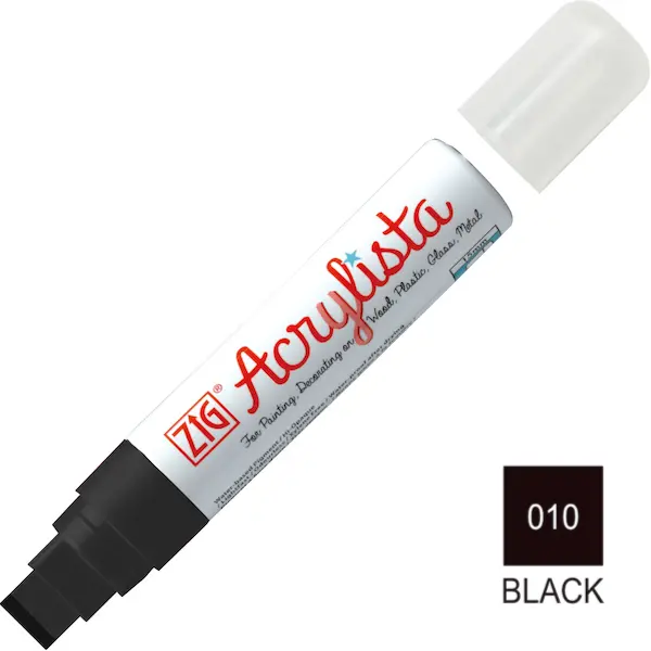 Akrüülmarker ACRYLISTA Big & Broad 15 mm - Black