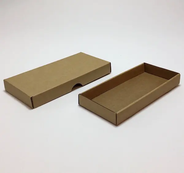 Flat box ZELLULOOS 8 x 18 x 2 cm - Brown