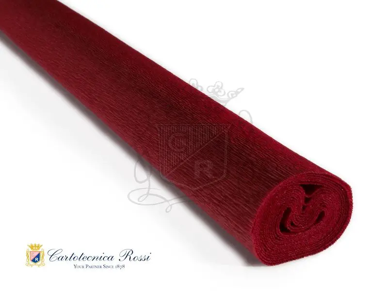 Krepp-paber ARTISTIC 90g (120 g/m²) 50 x 150 cm - Burgundy red