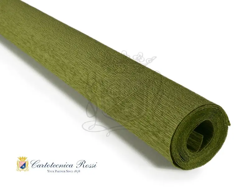 Krepp-paber ARTISTIC 90g (120 g/m²) 50 x 150 cm - Olive green