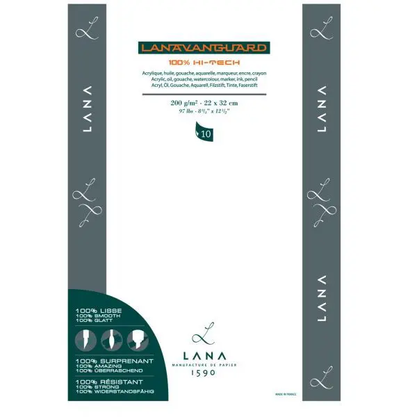  Universal Pad LANAVANGUARD 200 gsm 22 x 32 cm 10 Sheets