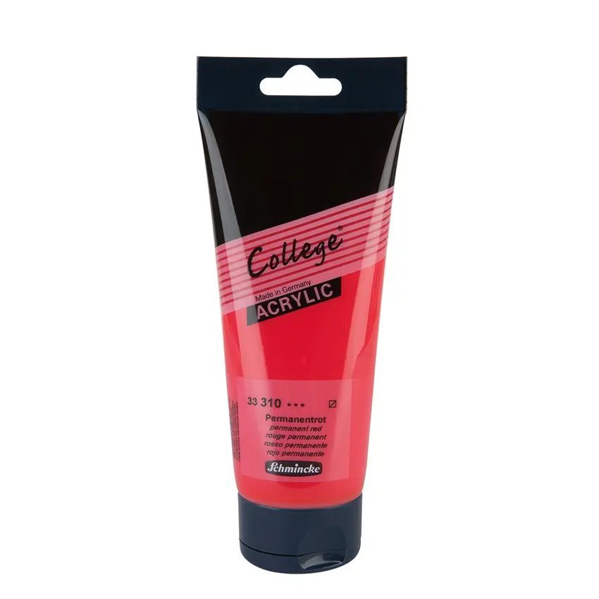 Akrüülvärv COLLEGE 200 ml - Permanent red