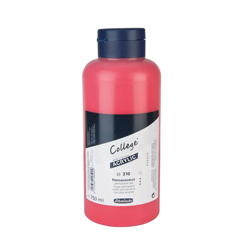 Akrüülvärv COLLEGE 750 ml - Permanent red